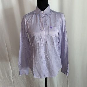 Purple cinch button down
